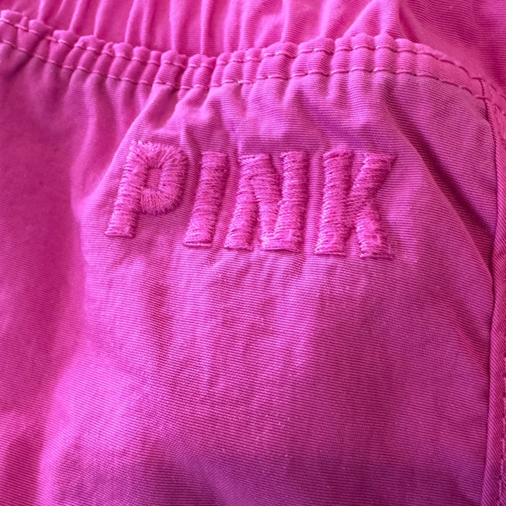 PINK Victoria’s Secret Active Hot Pink Running Shorts L Athletic Y2K
